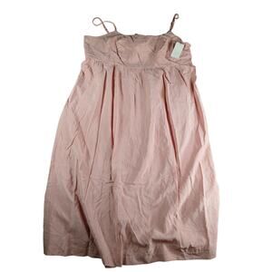 A New Day Dress Women 2X Pink Flowy Sleeveless Tie Bow Back Knee Length NWT